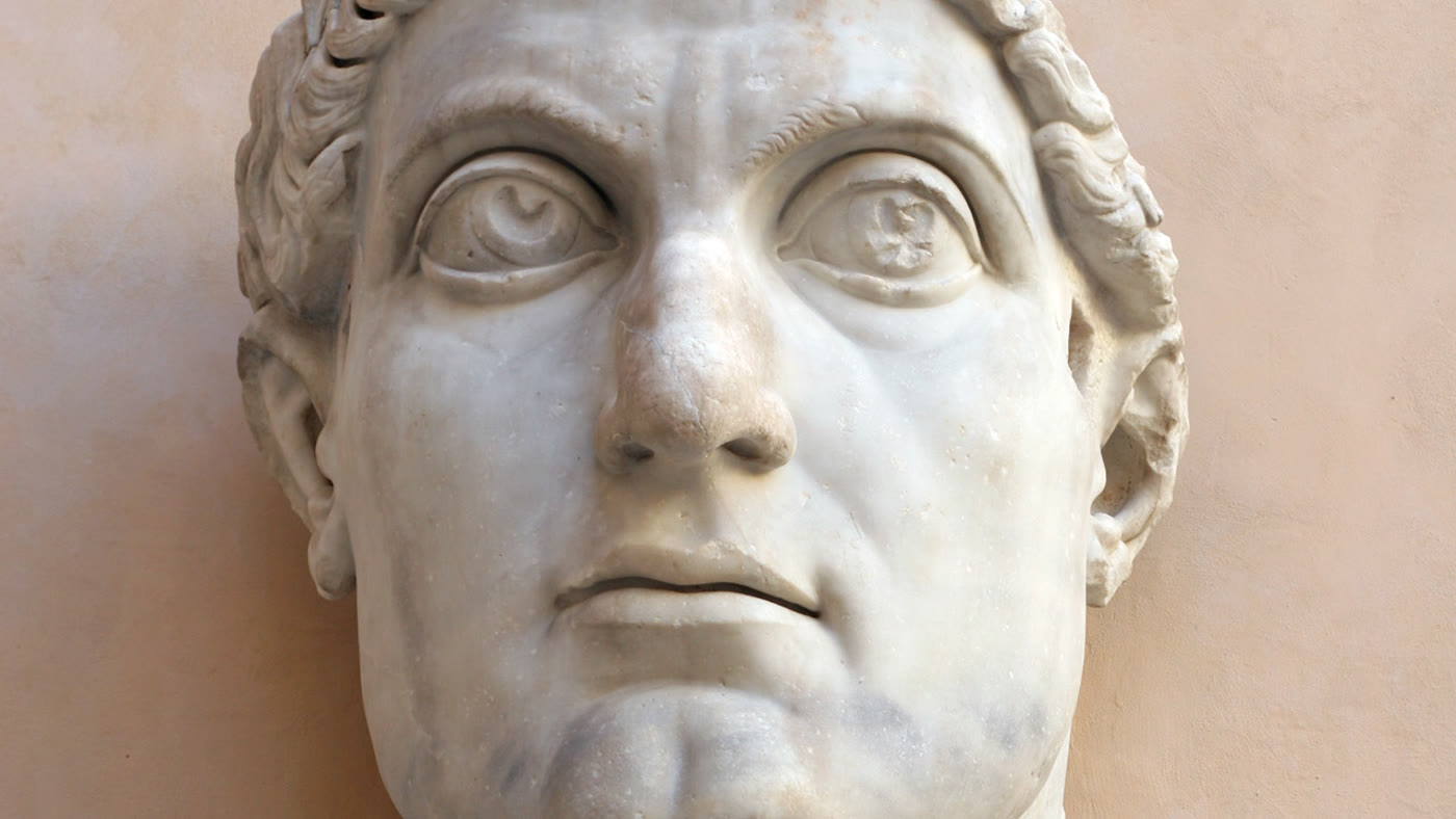 Cabeza del Coloso de Constantino, Museos Capitolinos, Roma
